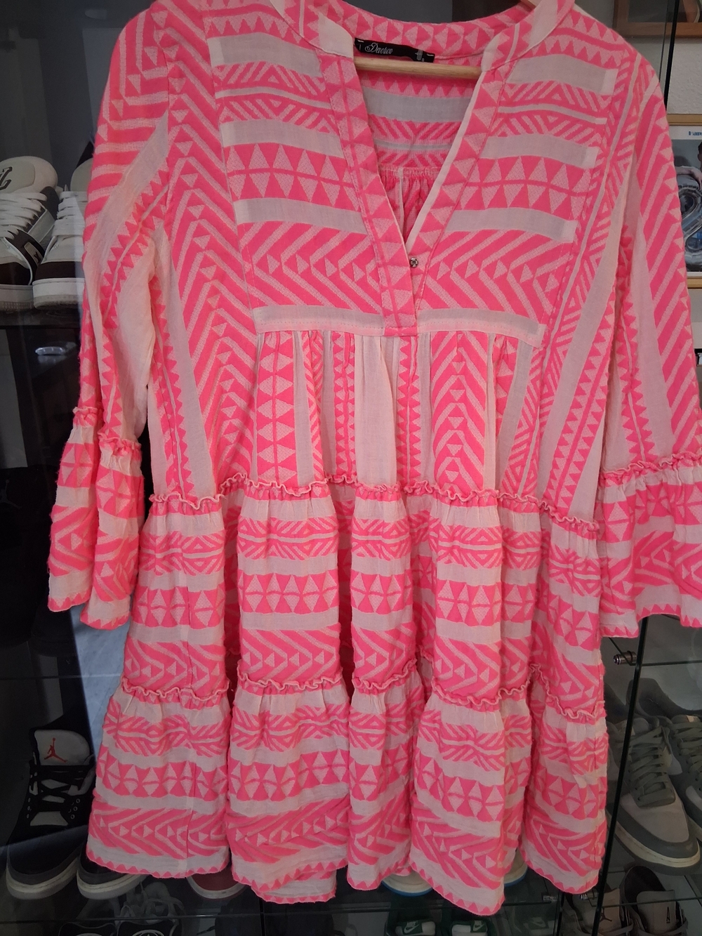 Devotion Twinks Pink & Cream Dress S